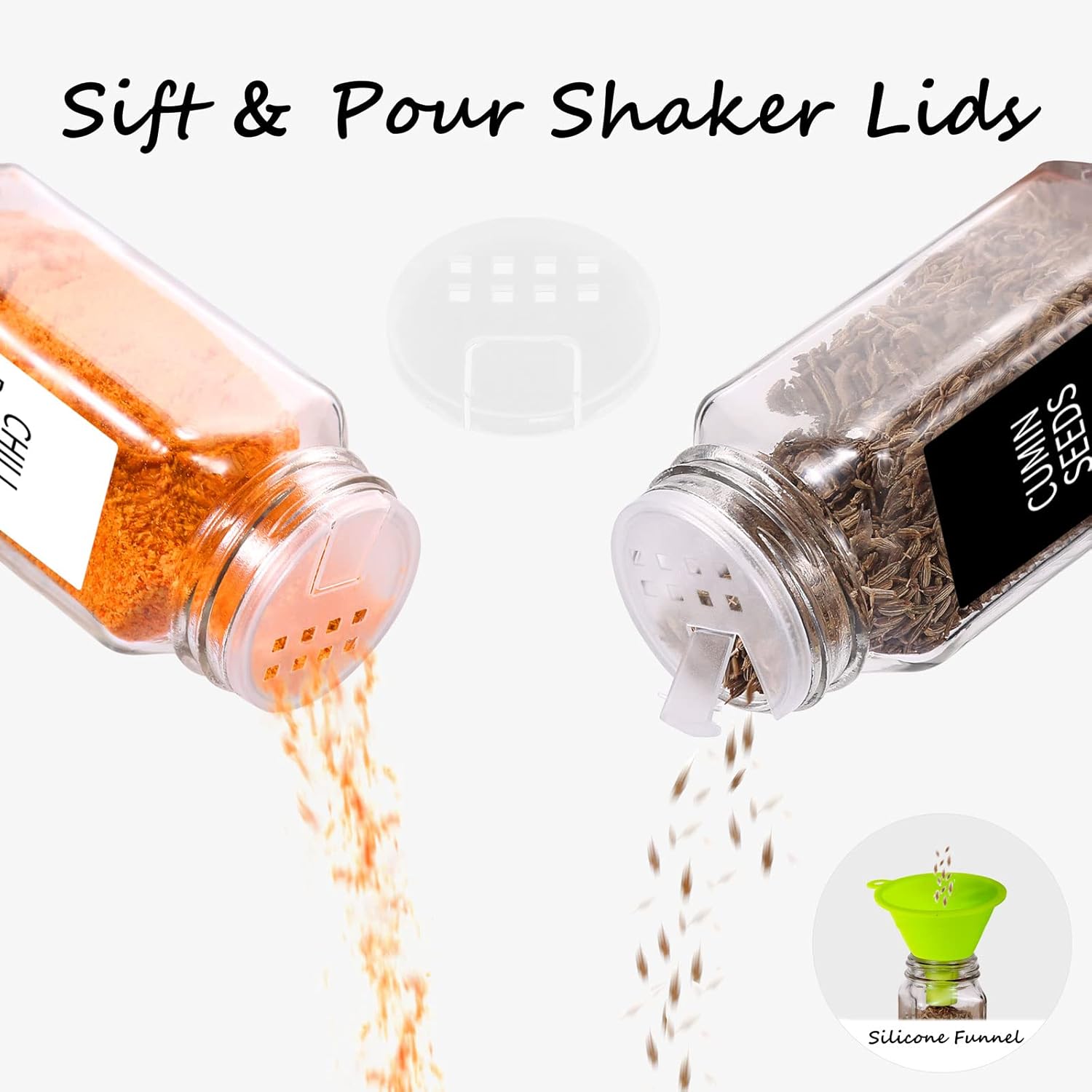 12Pcs Glass Spice Jars with La - Spice Jar Labels 评论和价格