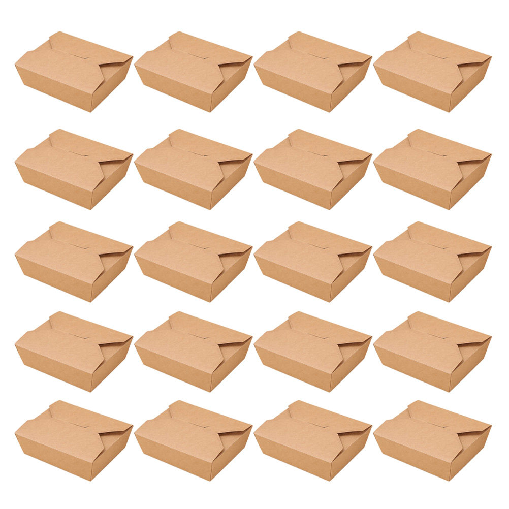 20Pcs Kraft Paper Lunch Box Di - Meal Prep Cold Lunches 评论和价格