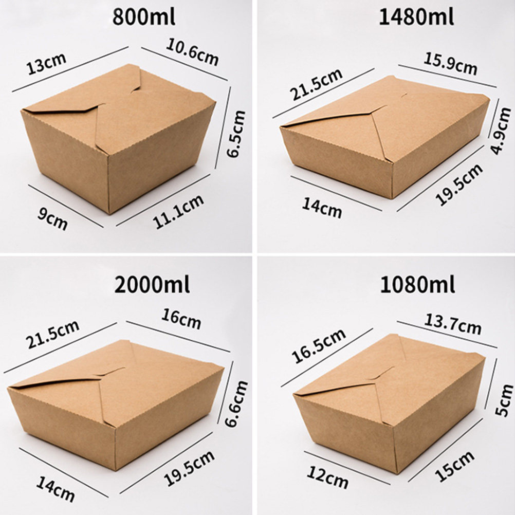 20Pcs Kraft Paper Lunch Box Di - Meal Prep Cold Lunches 评论和价格