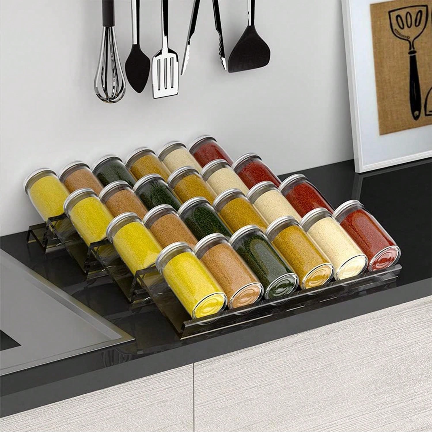 4/2 Layer Spice Drawer Organiz - Spice Jar Labels 评论和价格