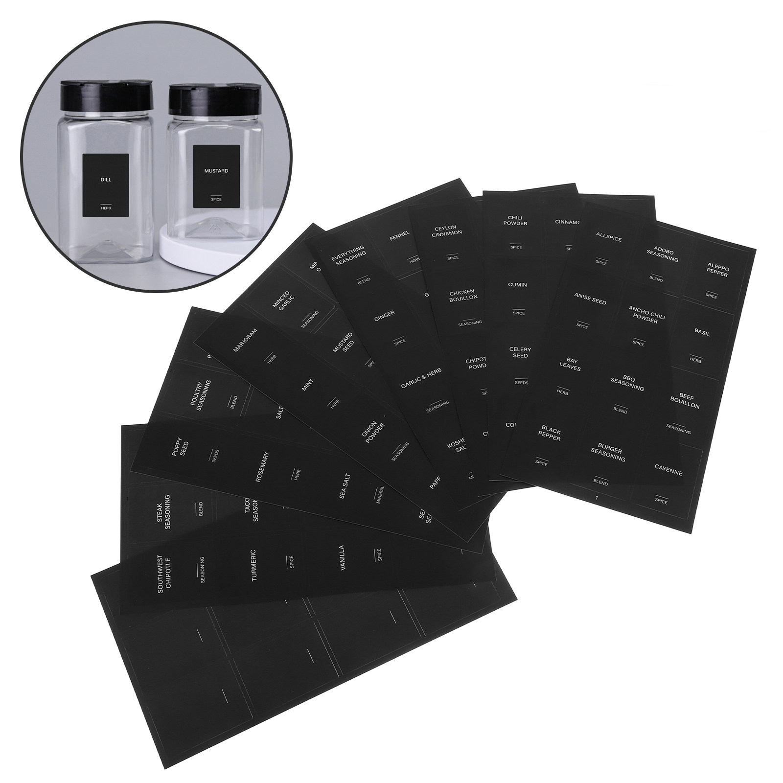 32Pcs Waterproof Self-Adhesive - Spice Jar Labels 评论和价格
