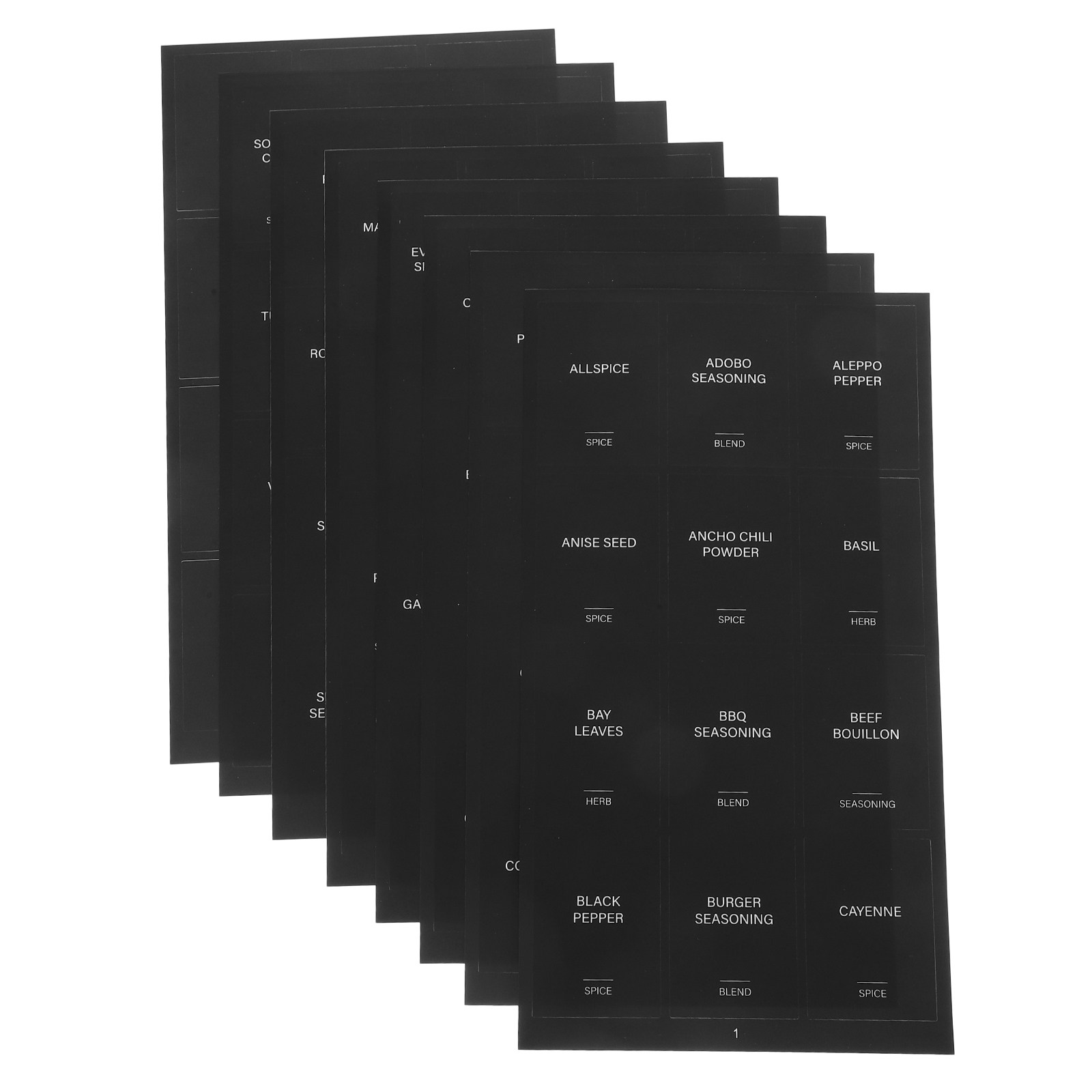 32Pcs Waterproof Self-Adhesive - Spice Jar Labels 评论和价格