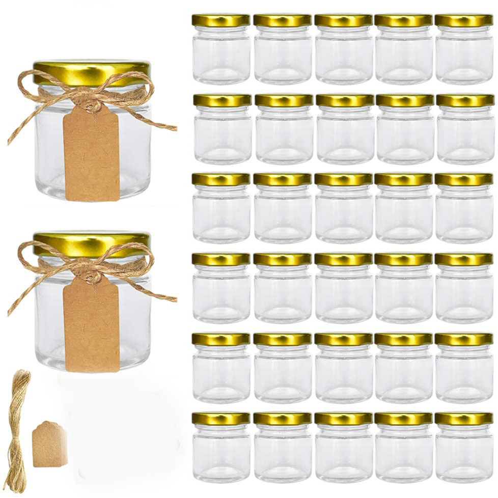 Glass Jars with Gold Lids, Min - Spice Jar Labels 评论和价格