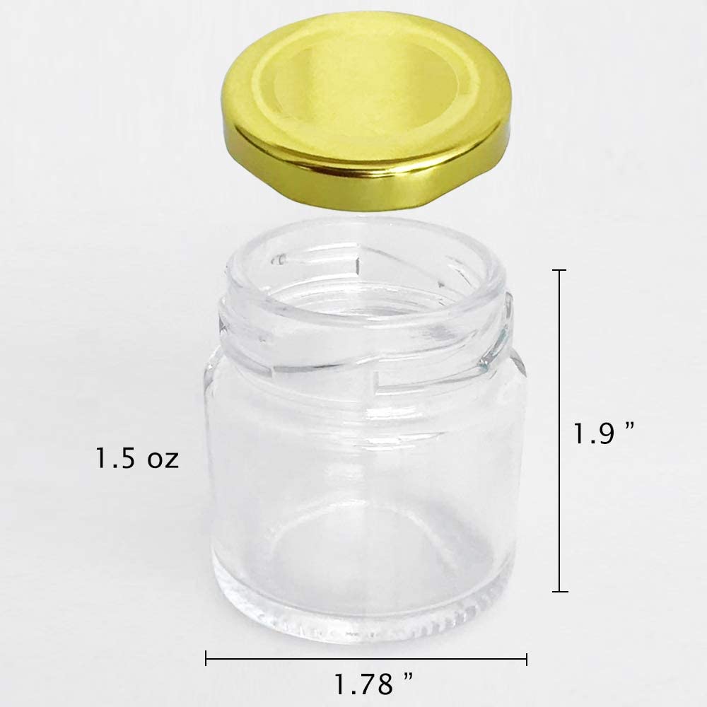 Glass Jars with Gold Lids, Min - Spice Jar Labels 评论和价格