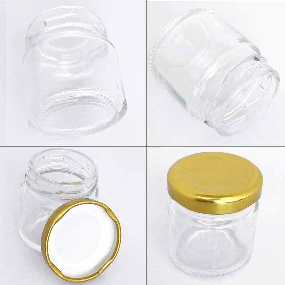 Glass Jars with Gold Lids, Min - Spice Jar Labels 评论和价格