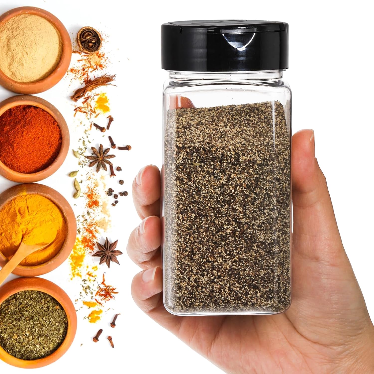 Square Large Plastic Spice Jar - Spice Jar Labels 评论和价格