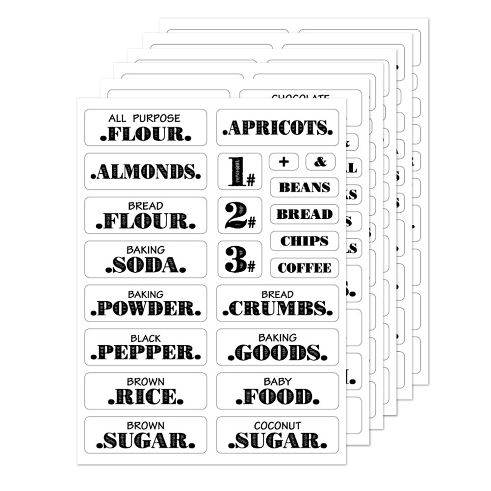 132pcs Kitchen Food Stickers W - Spice Jar Labels 评论和价格