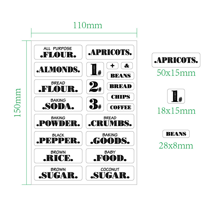 132pcs Kitchen Food Stickers W - Spice Jar Labels 评论和价格