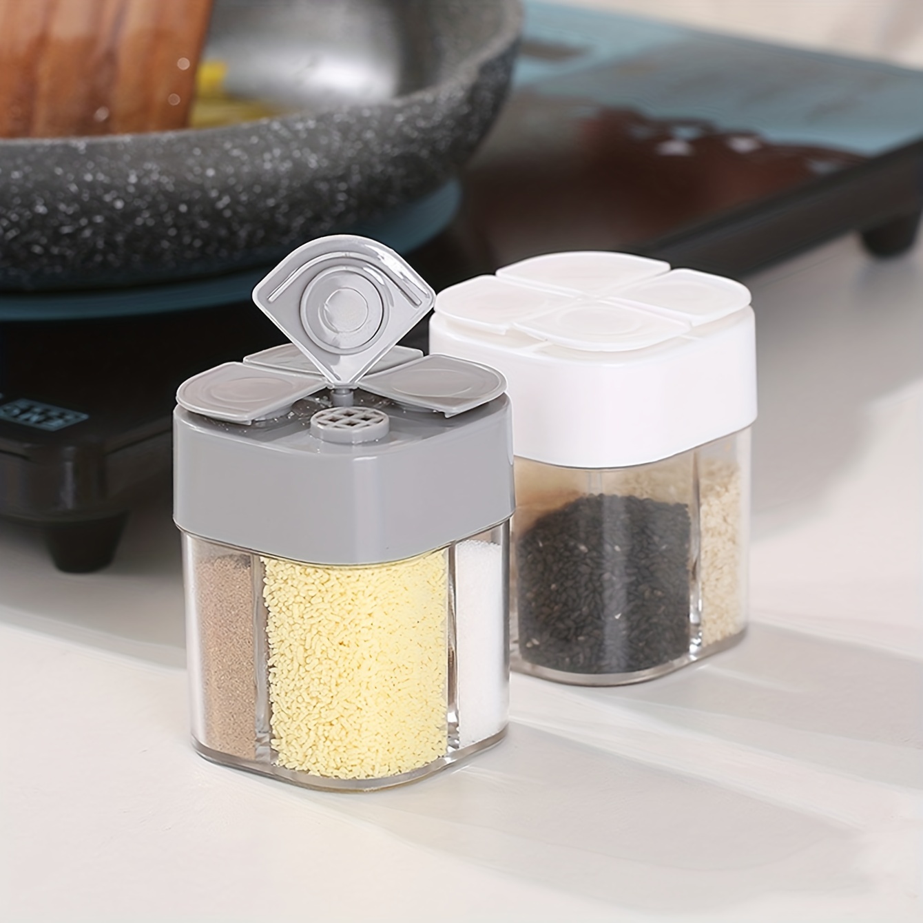 4in1 Camping Seasoning Shaker  - Spice Jar Labels 评论和价格