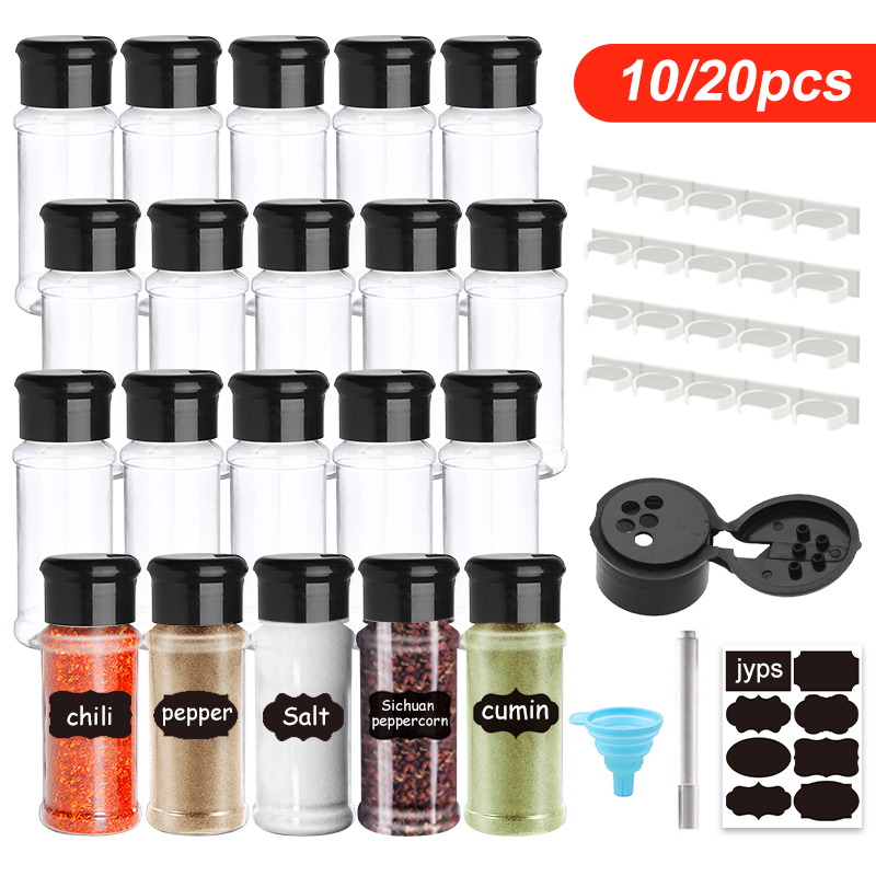 5/10/15/20PC 3.3oz/100ml Empty - Spice Jar Labels 评论和价格