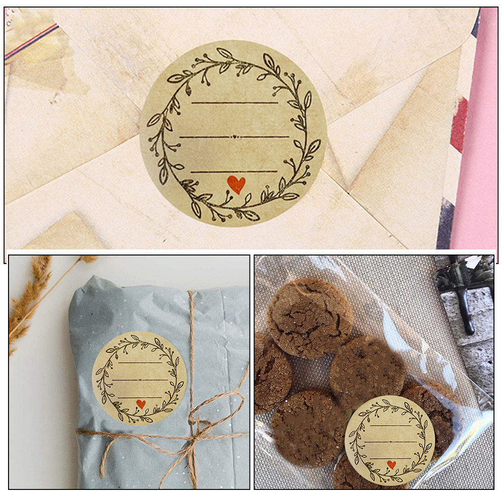 3 Rolls Kraft Paper Round Labe - Spice Jar Labels 评论和价格